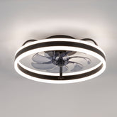 20-in 7-Blade Enclosed Flush Mount  LED Ceiling Fan with Light and Remote